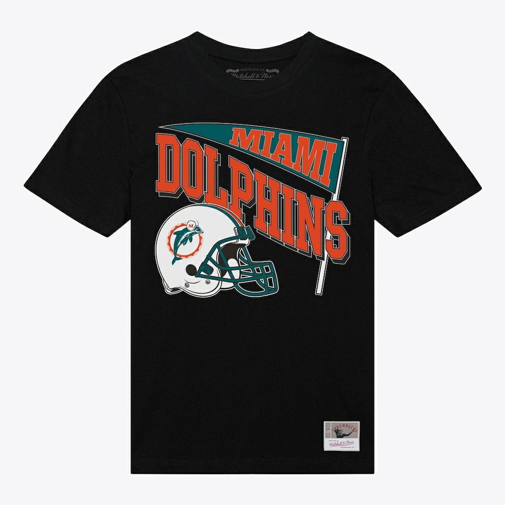 Mitchell & Ness Miami Dolphins Women's Team Dynamic Boyfriend T-Shirt Black