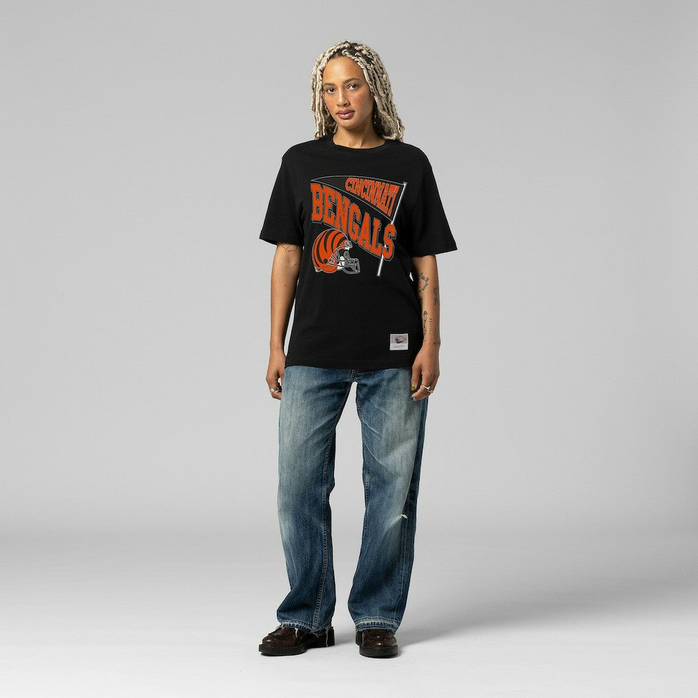 Mitchell & Ness Cincinnati Bengals Women's Team Dynamic Boyfriend T-Shirt Black