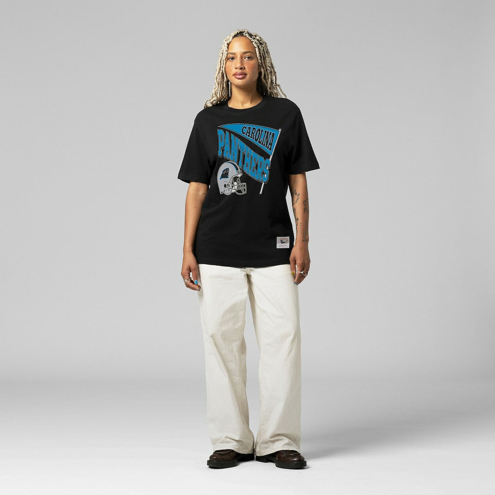 Mitchell & Ness Carolina Panthers Women's Team Dynamic Boyfriend T-Shirt Black