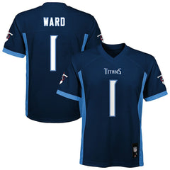 Cameron Ward Tennessee Titans Youth Replica Player Jersey Navy