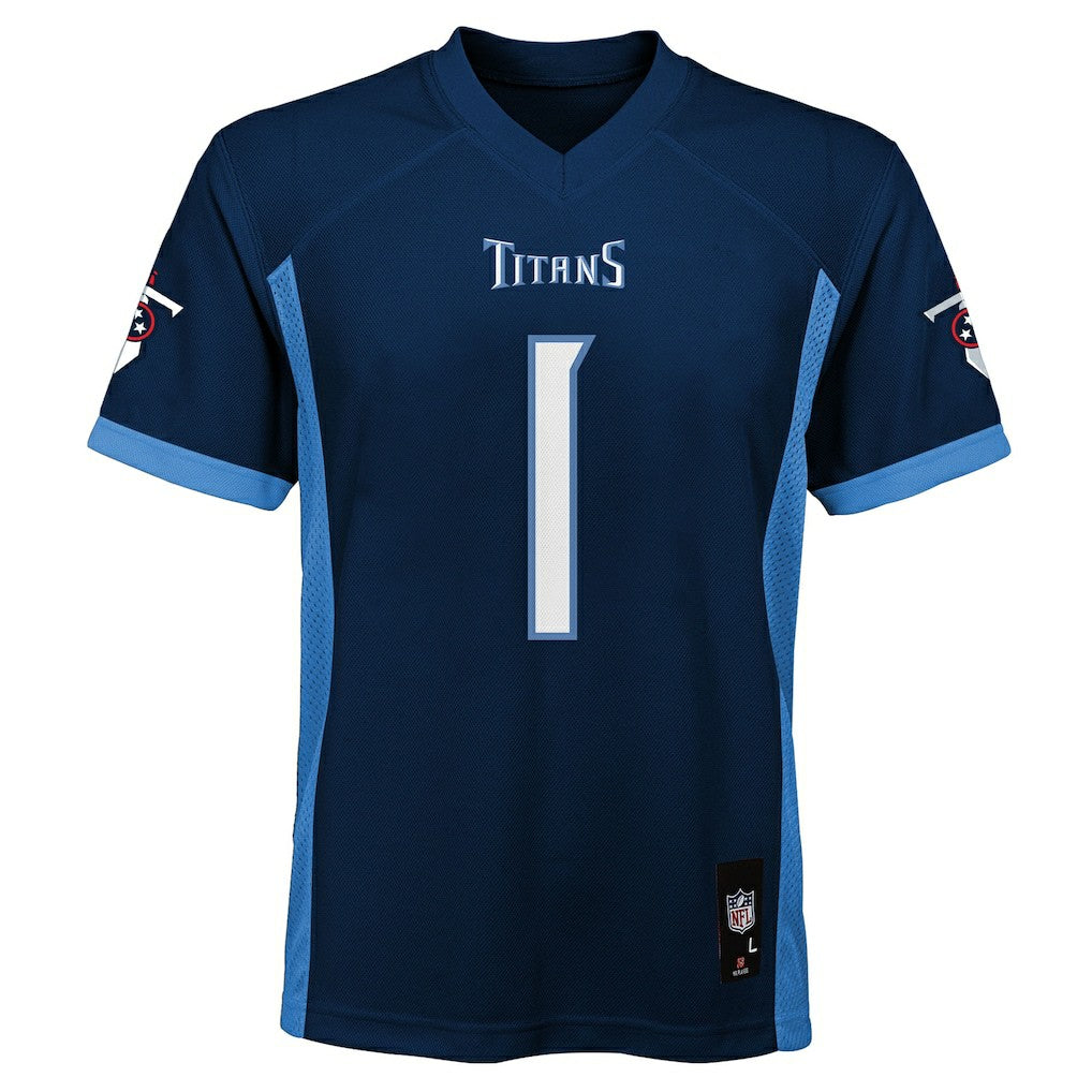 Cameron Ward Tennessee Titans Youth Replica Player Jersey Navy