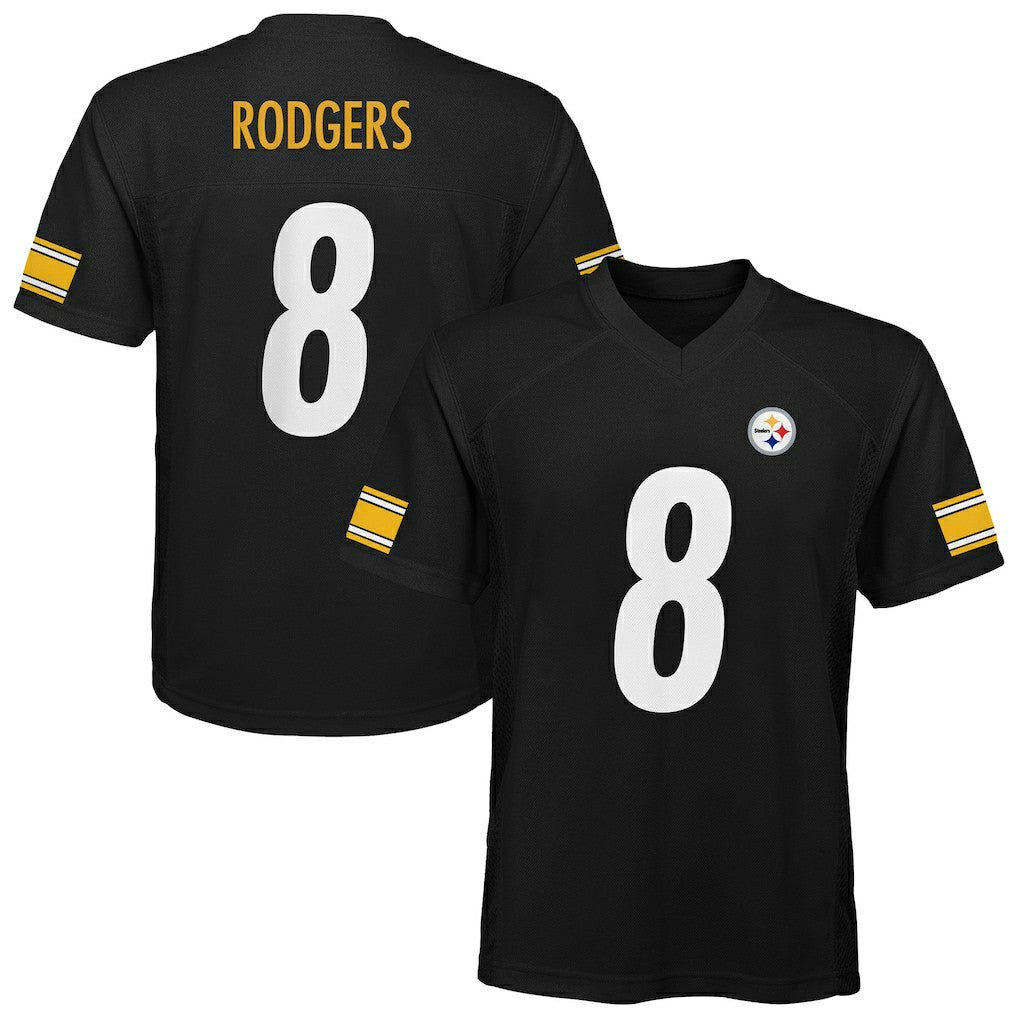 Aaron Rodgers Pittsburgh Steelers Outerstuff Youth Replica Player Jersey Black