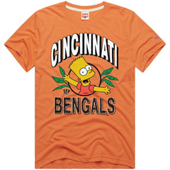 Cincinnati Bengals Homage x The Simpsons Unisex Tri-Blend T-Shirt Orange