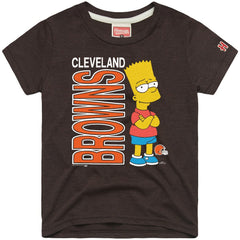 Cleveland Browns Homage x The Simpsons Unisex Tri-Blend T-Shirt Brown