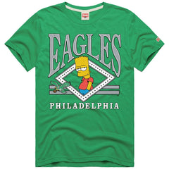 Philadelphia Eagles Homage x The Simpsons Unisex Tri-Blend T-Shirt Kelly Green
