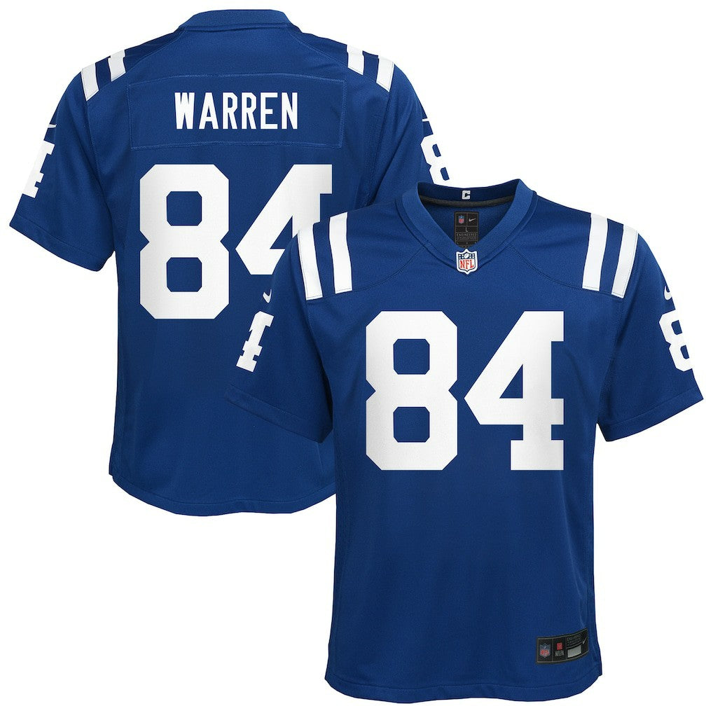 Nike Tyler Warren Indianapolis Colts Youth Team Game Jersey Royal