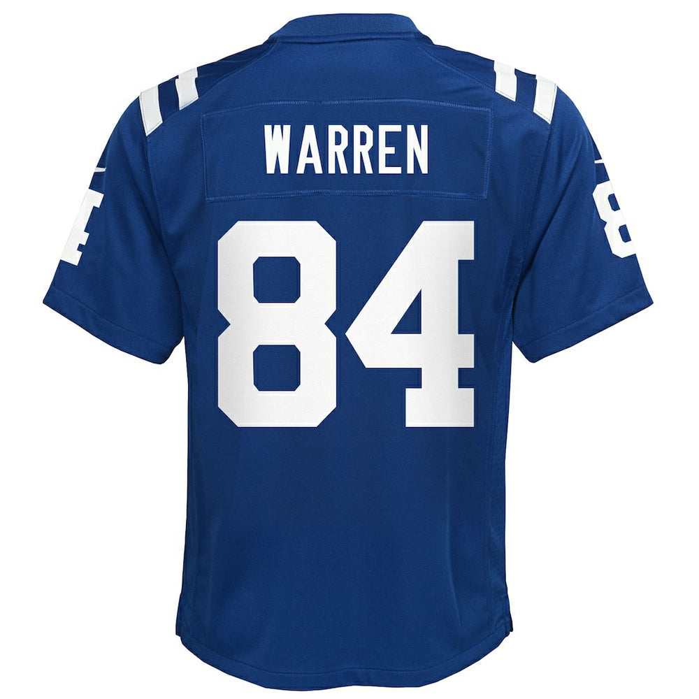 Nike Tyler Warren Indianapolis Colts Youth Team Game Jersey Royal
