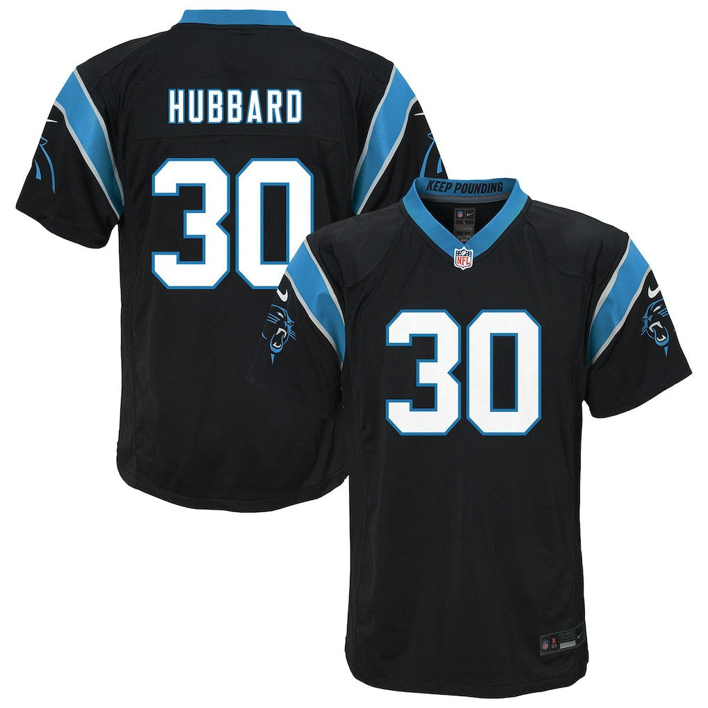 Nike Chuba Hubbard Carolina Panthers Youth Team Game Jersey Black