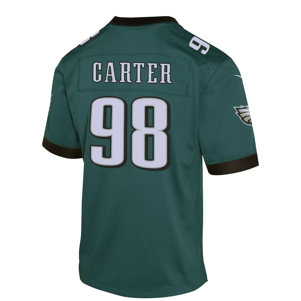Nike Jalen Carter Philadelphia Eagles Youth Game Player Jersey Midnight Green