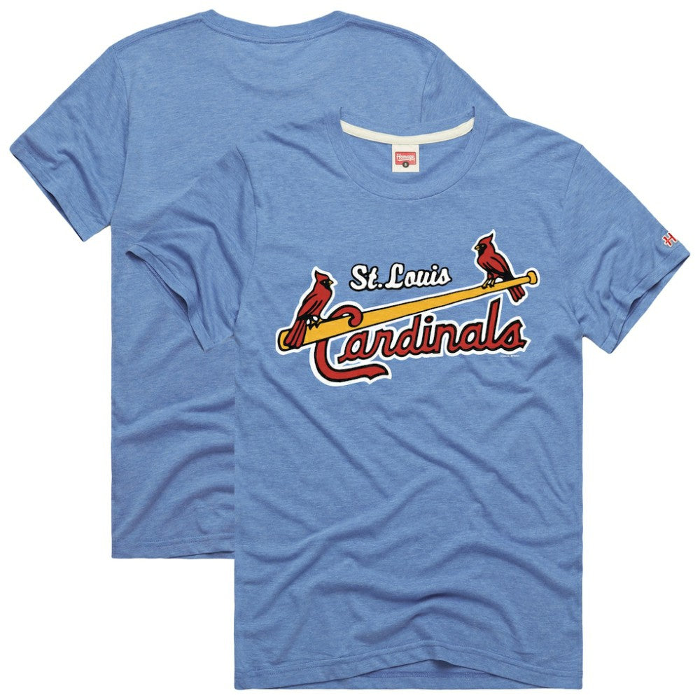 St. Louis Cardinals Homage Hyper Local Refresh Tri-Blend T-Shirt - Light Blue - MLB Sale