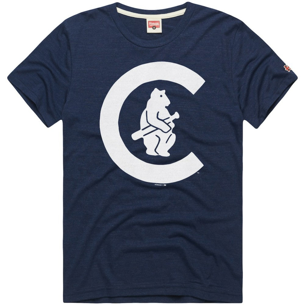 Chicago Cubs Homage Hyper Local Refresh Tri-Blend T-Shirt - Navy - MLB Sale