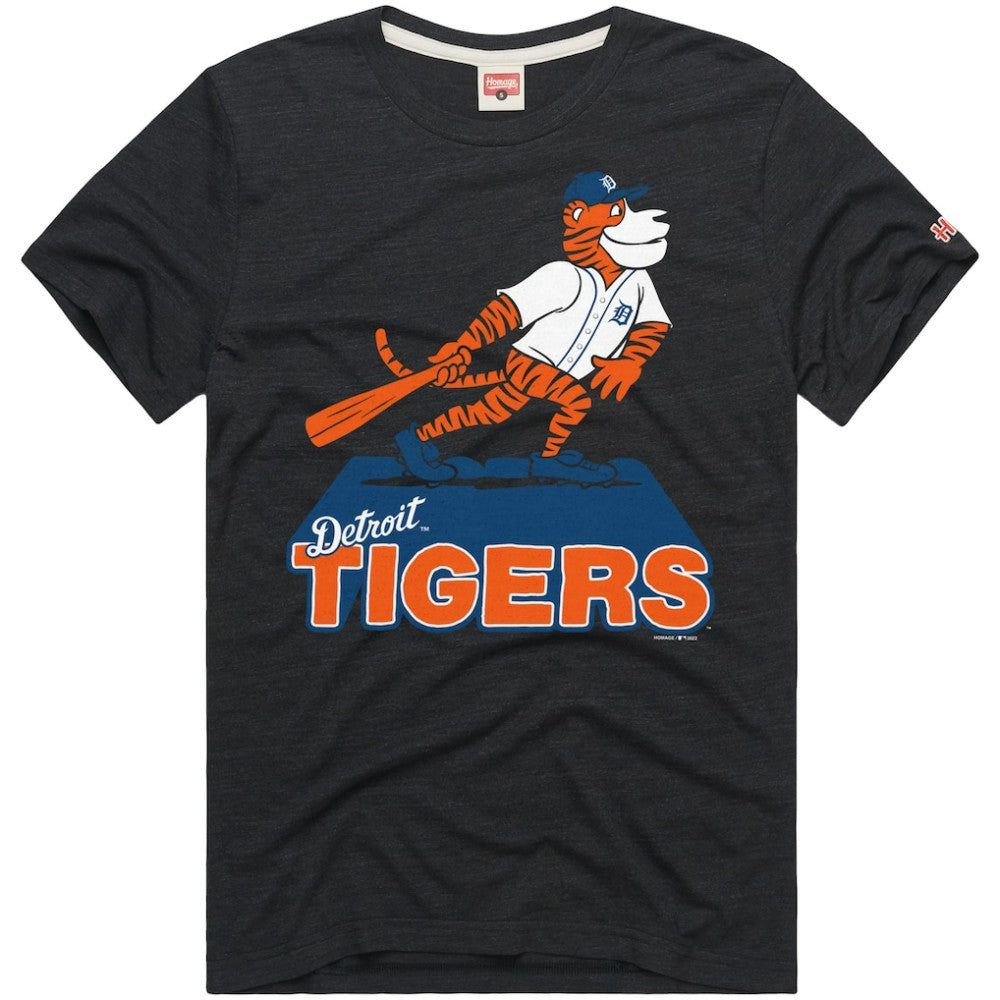 Detroit Tigers Homage Hyper Local Refresh Tri-Blend T-Shirt - Charcoal - MLB Online