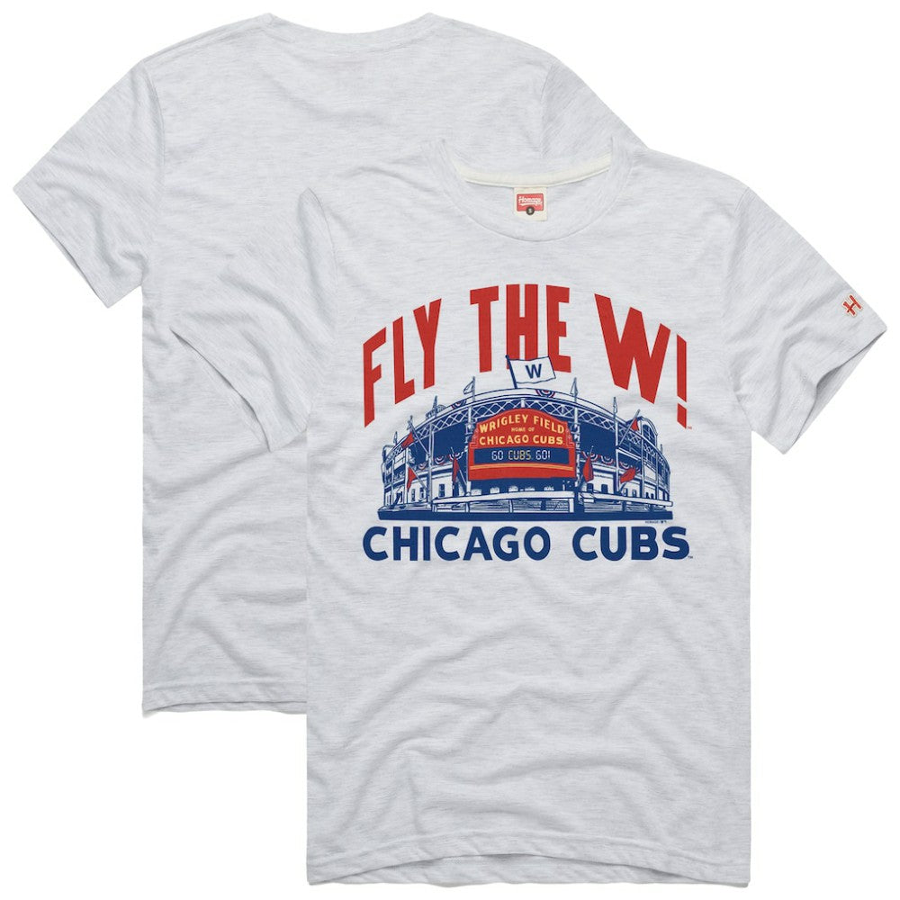 Chicago Cubs Homage Hyper Local Refresh Tri-Blend T-Shirt - Ash - MLB Discount