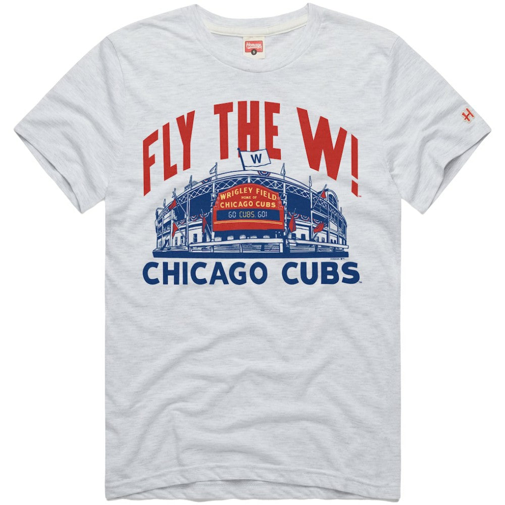 Chicago Cubs Homage Hyper Local Refresh Tri-Blend T-Shirt - Ash - MLB Discount