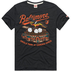 Baltimore Orioles Homage Hyper Local Refresh T-Shirt - Charcoal - MLB Lifestyle