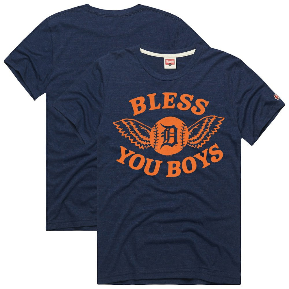 Detroit Tigers Homage Hyper Local Refresh Tri-Blend T-Shirt - Navy - MLB Online