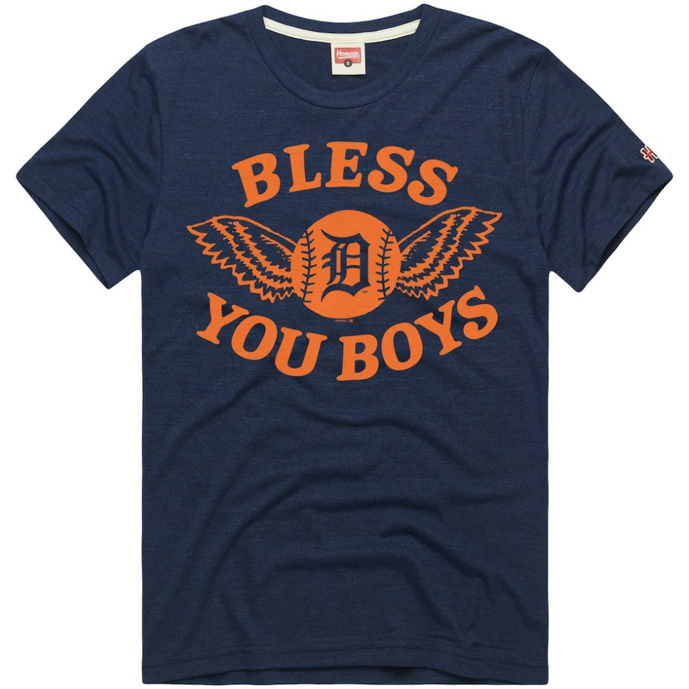 Detroit Tigers Homage Hyper Local Refresh Tri-Blend T-Shirt - Navy - MLB Online