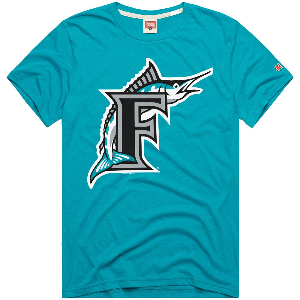 Miami Marlins Homage Hyper Local Refresh T-Shirt - Teal - MLB on Sale