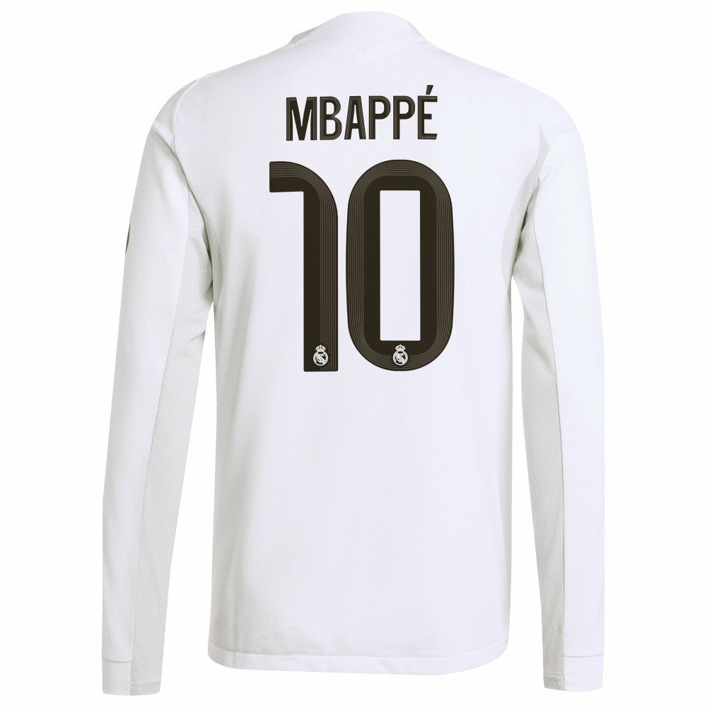 Kylian Mbappé Real Madrid 2025/26 Home Long Sleeve Player Jersey White - Adidas for sale