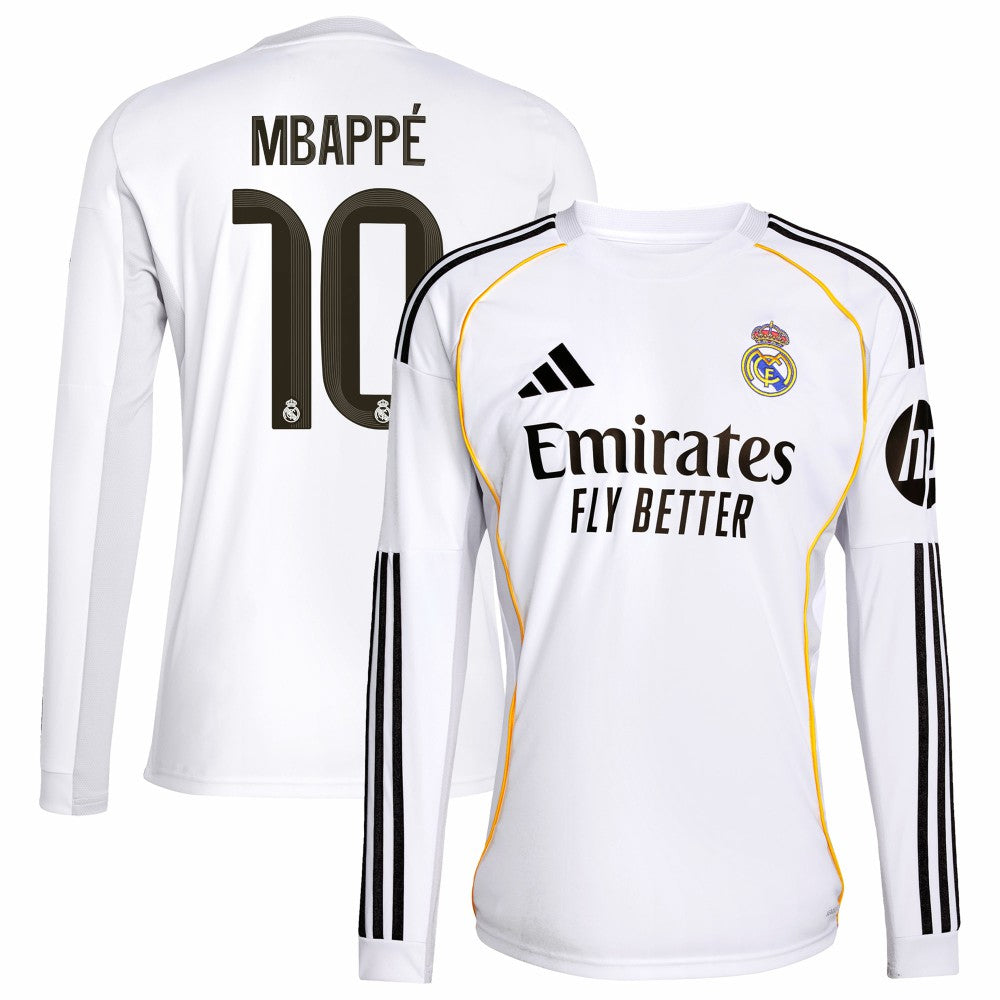 Kylian Mbappé Real Madrid 2025/26 Home Replica Player Jersey White - Adidas sale