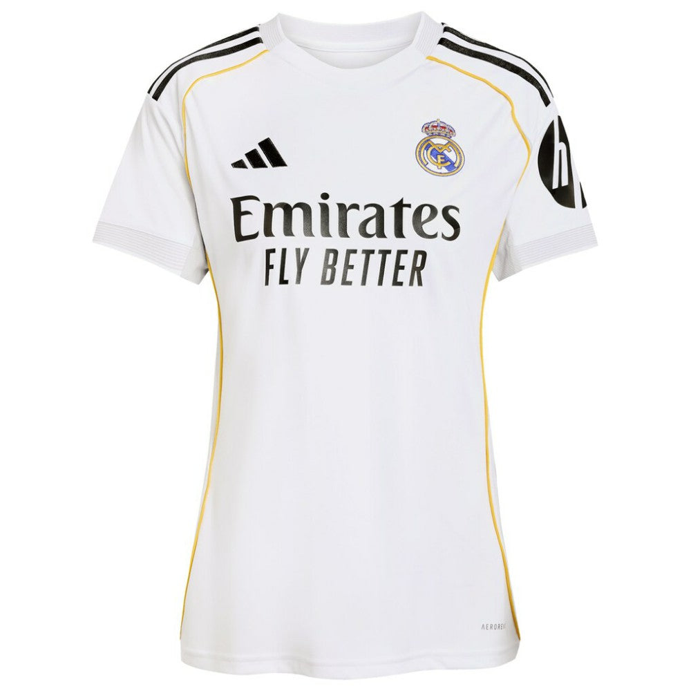 Kylian Mbappé Real Madrid Women's 2025/26 Home Replica Player Jersey White - Adidas Discount