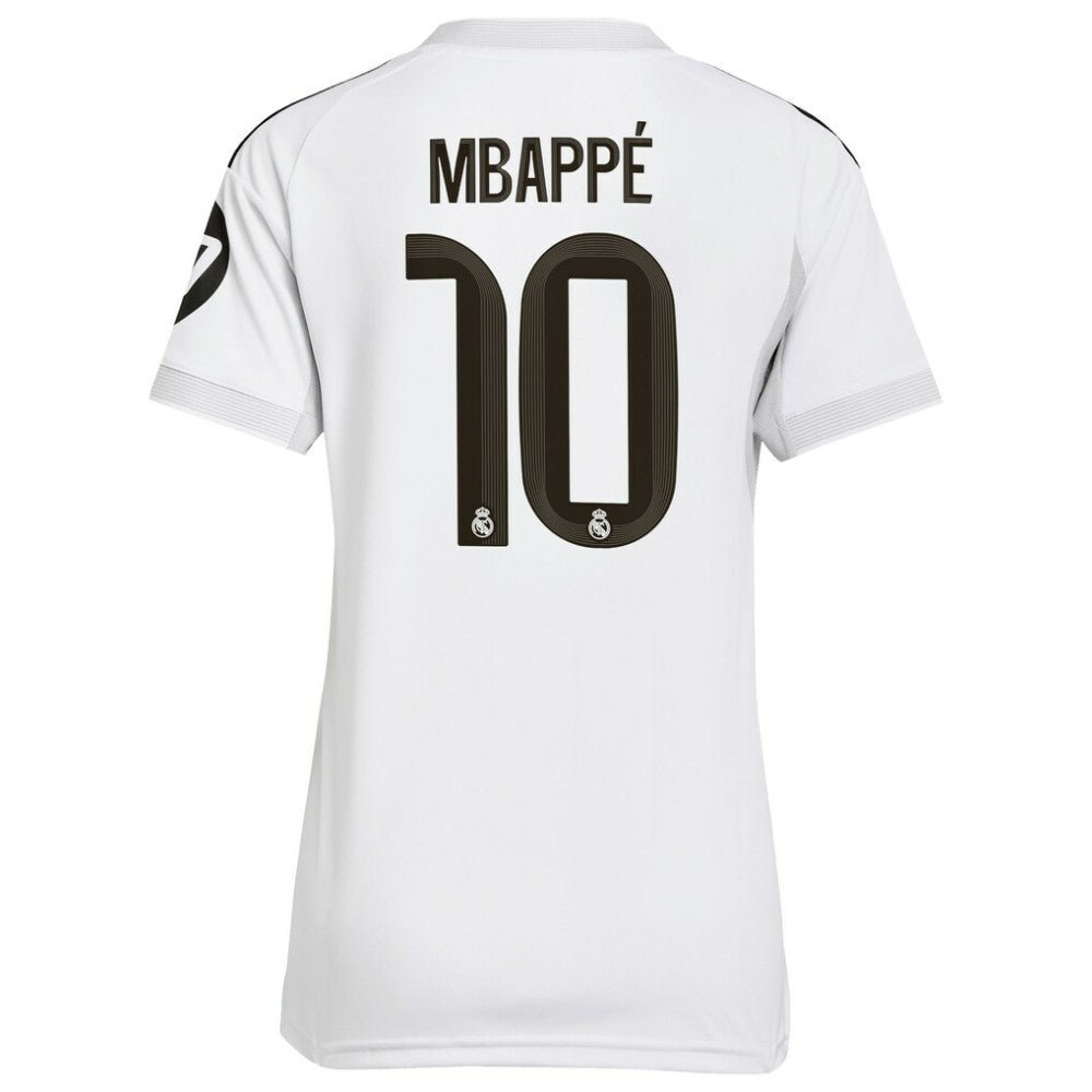 Kylian Mbappé Real Madrid Women's 2025/26 Home Replica Player Jersey White - Adidas Discount