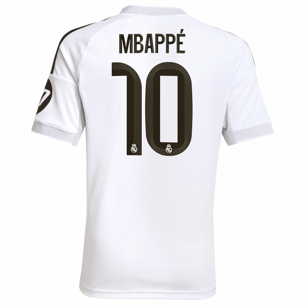 Kylian Mbappé Real Madrid Youth 2025/26 Home Replica Player Jersey White - Adidas