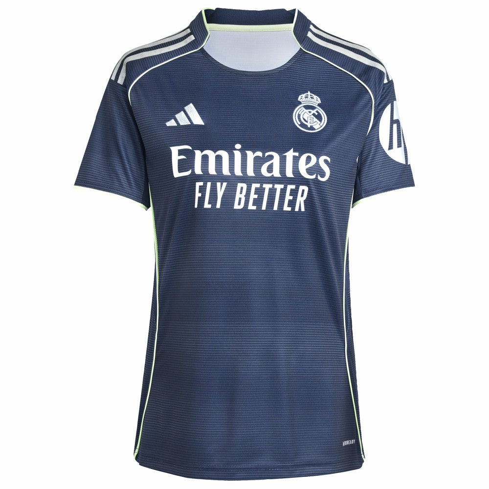 Kylian Mbappé Real Madrid Women's 2025/26 Away Replica Player Jersey Blue - Adidas Discount