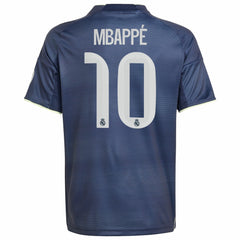 Kylian Mbappé Real Madrid Youth 2025/26 Away Replica Player Jersey Blue - Adidas