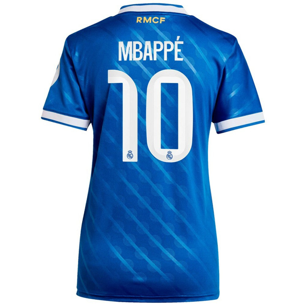 Kylian Mbappé Real Madrid Women's 2025/26 Third Replica Player Jersey Blue - Adidas cheap