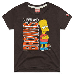 Cleveland Browns Homage x The Simpsons Youth Tri-Blend T-Shirt Brown