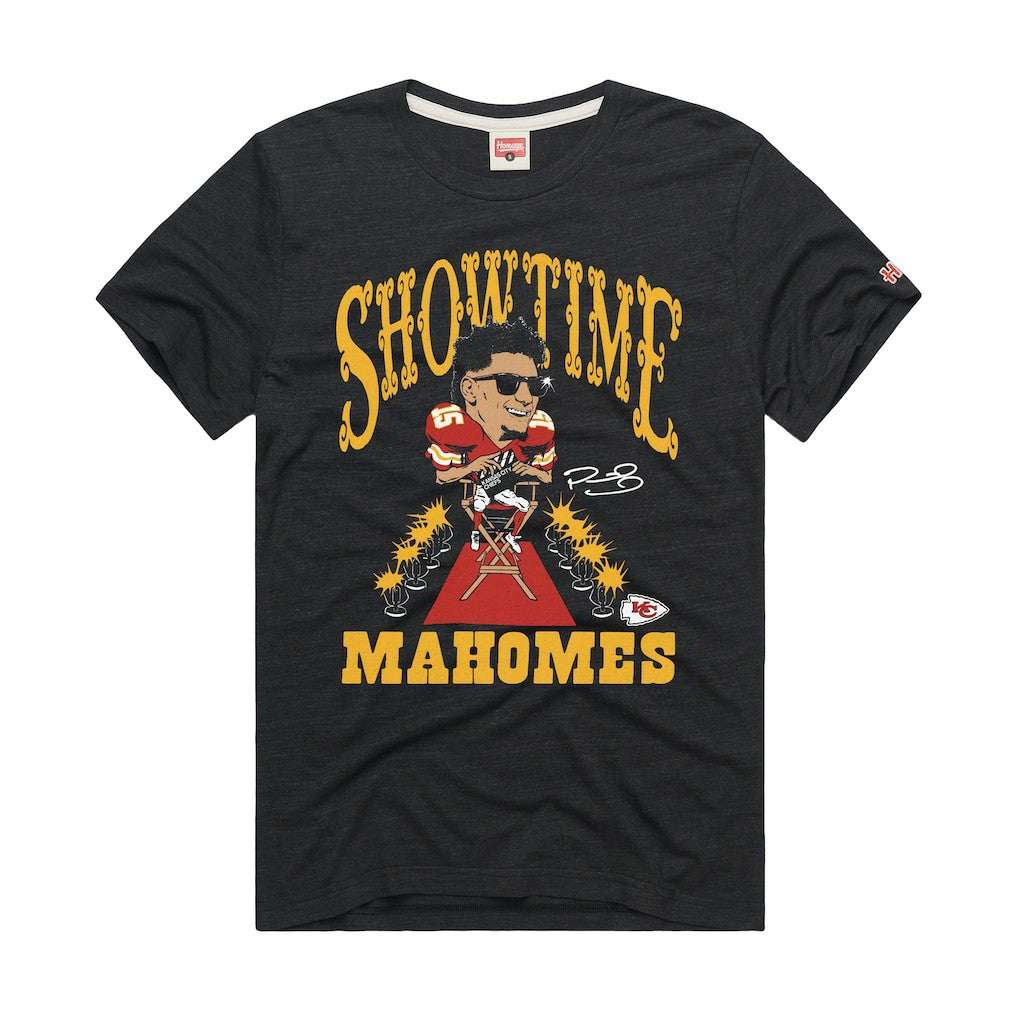 Patrick Mahomes Kansas City Chiefs Homage Unisex Caricature Player Graphic Tri-Blend T-Shirt Charcoal