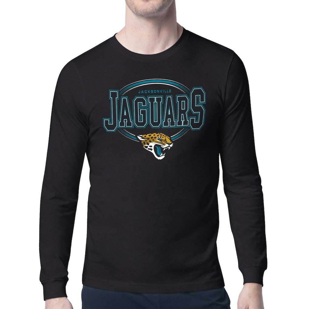 Jacksonville Jaguars Starter Team Track Graphic Long Sleeve T-Shirt Black