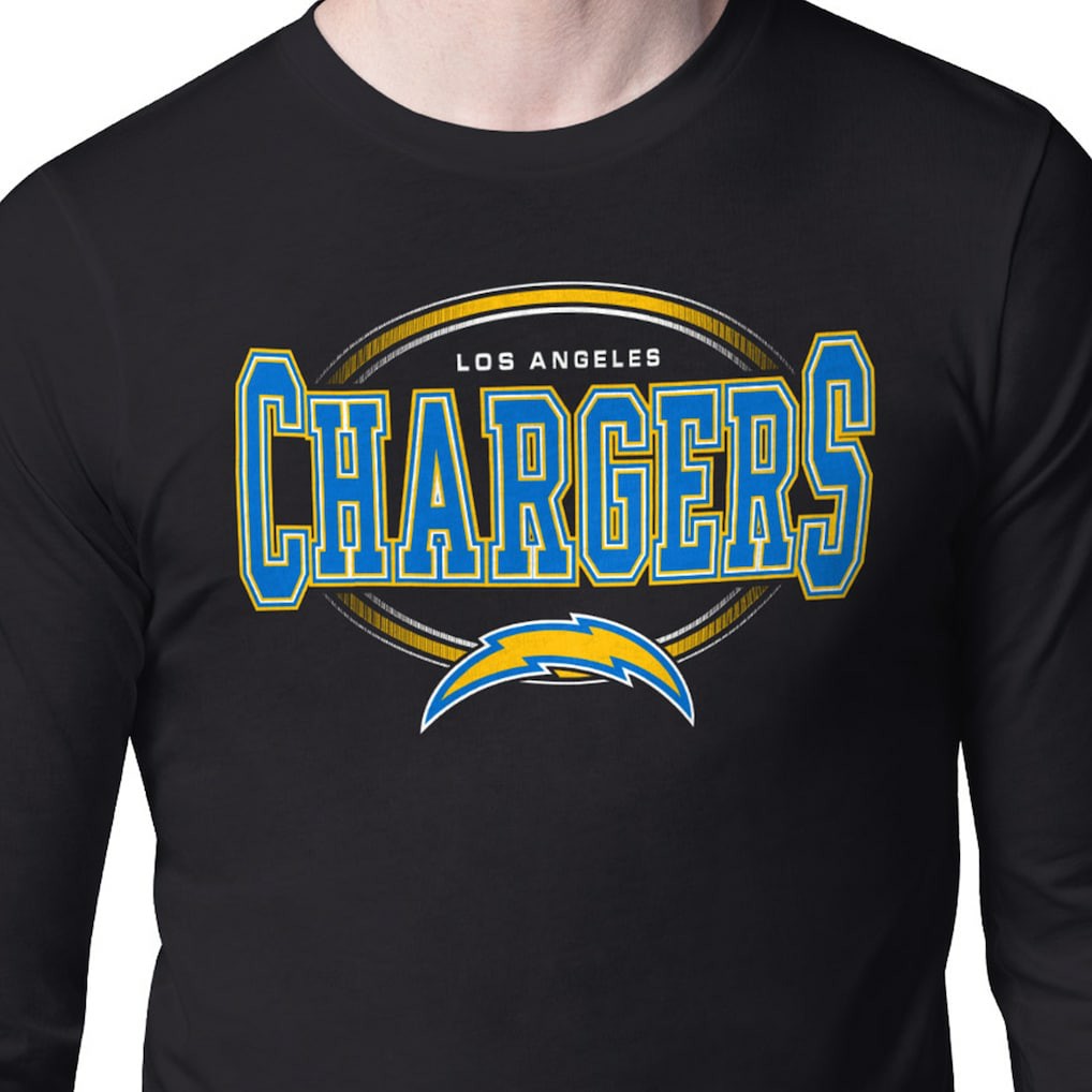 Los Angeles Chargers Starter Team Track Graphic Long Sleeve T-Shirt Black
