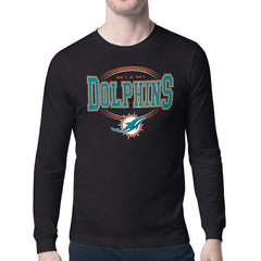 Miami Dolphins Starter Team Track Graphic Long Sleeve T-Shirt Black