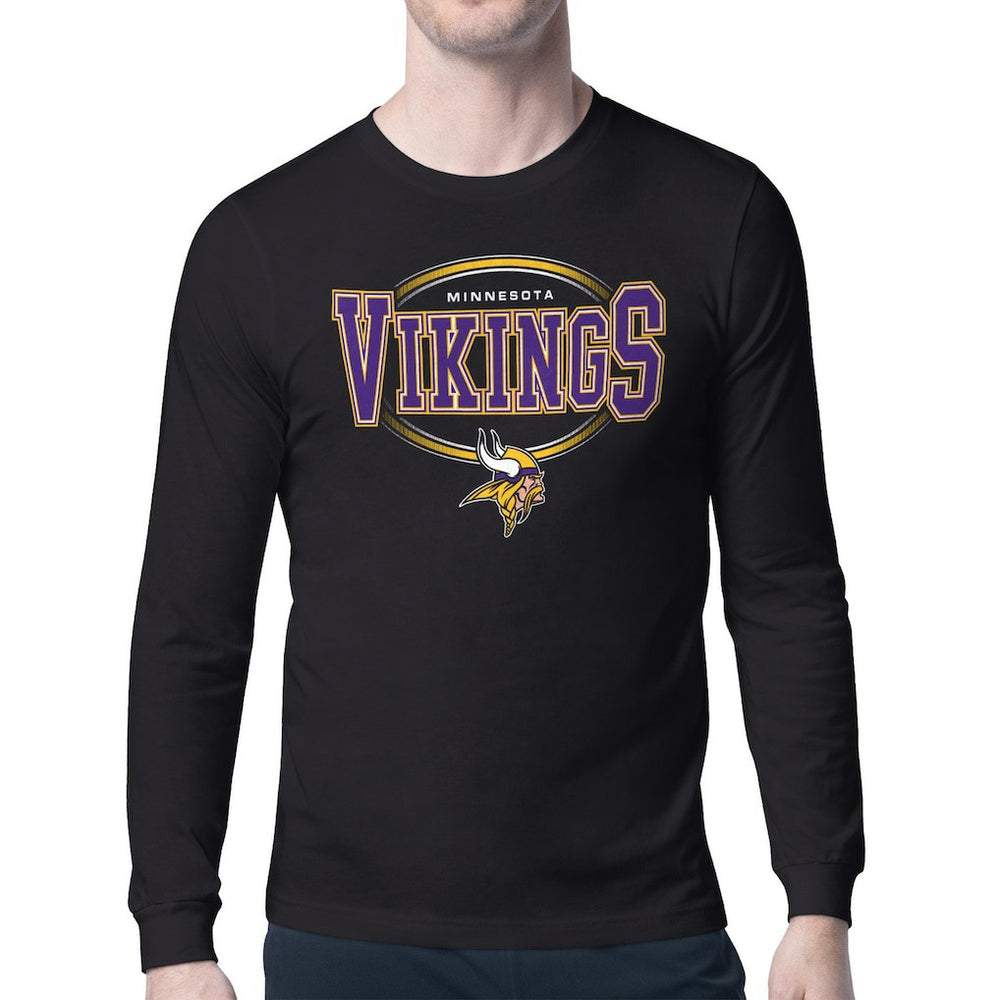Minnesota Vikings Starter Team Track Graphic Long Sleeve T-Shirt Black