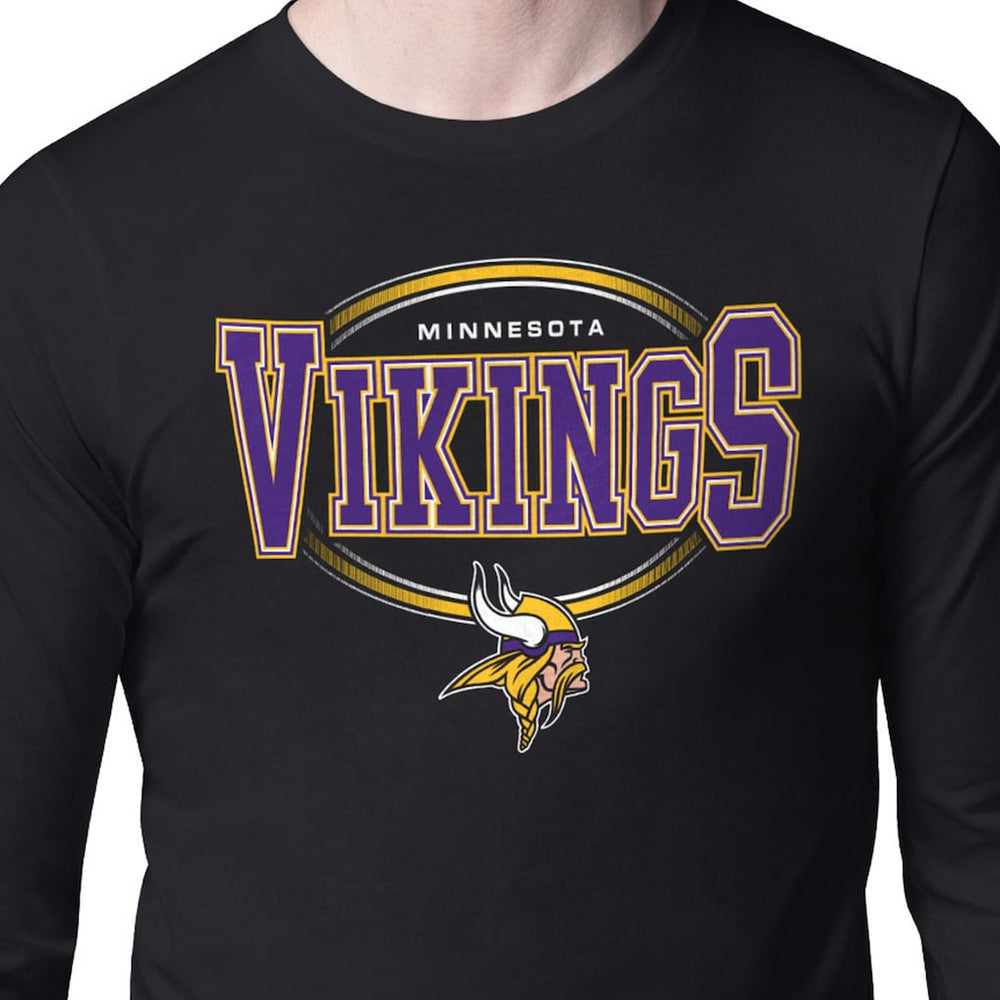 Minnesota Vikings Starter Team Track Graphic Long Sleeve T-Shirt Black