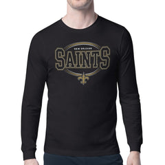 New Orleans Saints Starter Team Track Graphic Long Sleeve T-Shirt Black