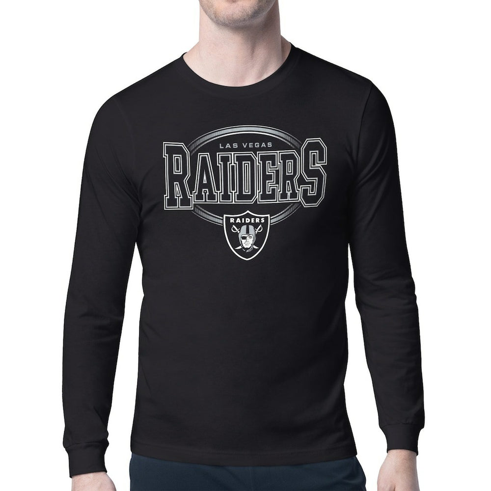 Las Vegas Raiders Starter Team Track Graphic Long Sleeve T-Shirt Black