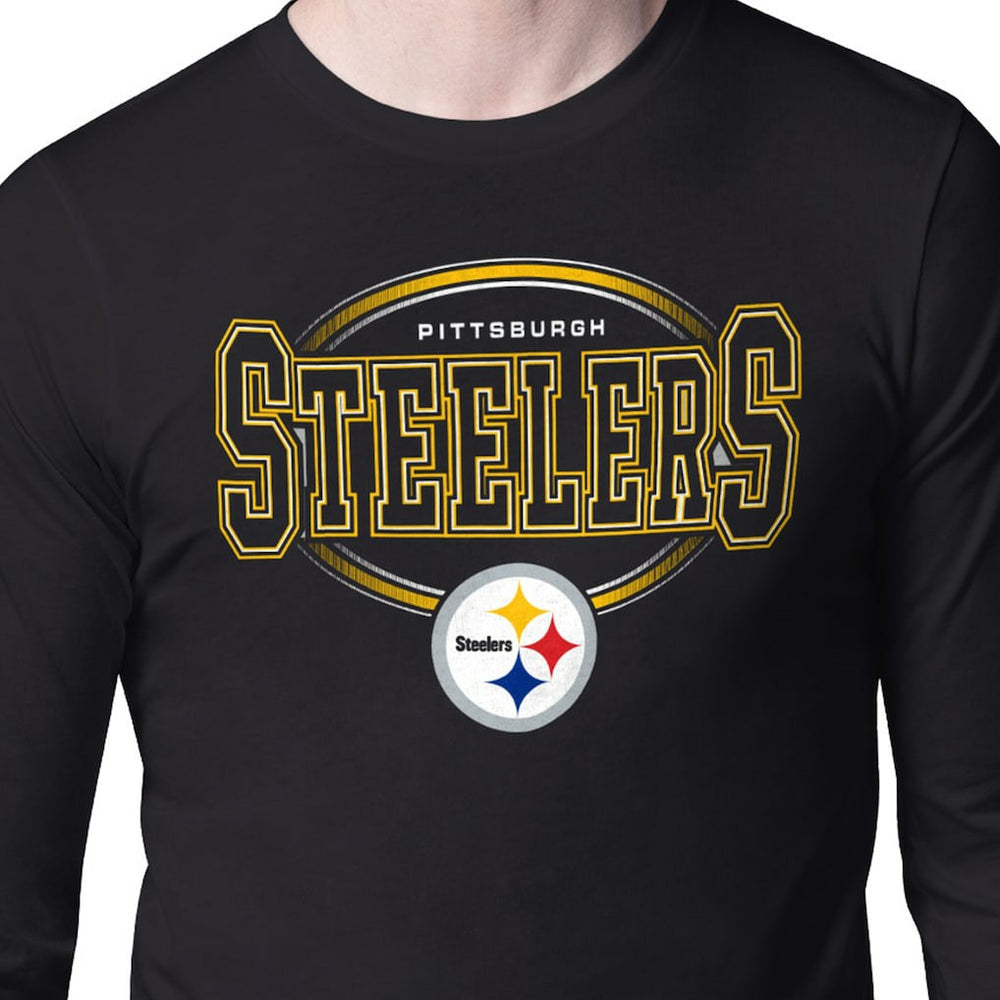 Pittsburgh Steelers Starter Team Track Graphic Long Sleeve T-Shirt Black