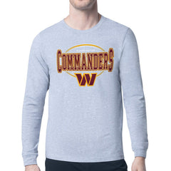 Washington Commanders Starter Team Track Graphic Long Sleeve T-Shirt Heather Gray