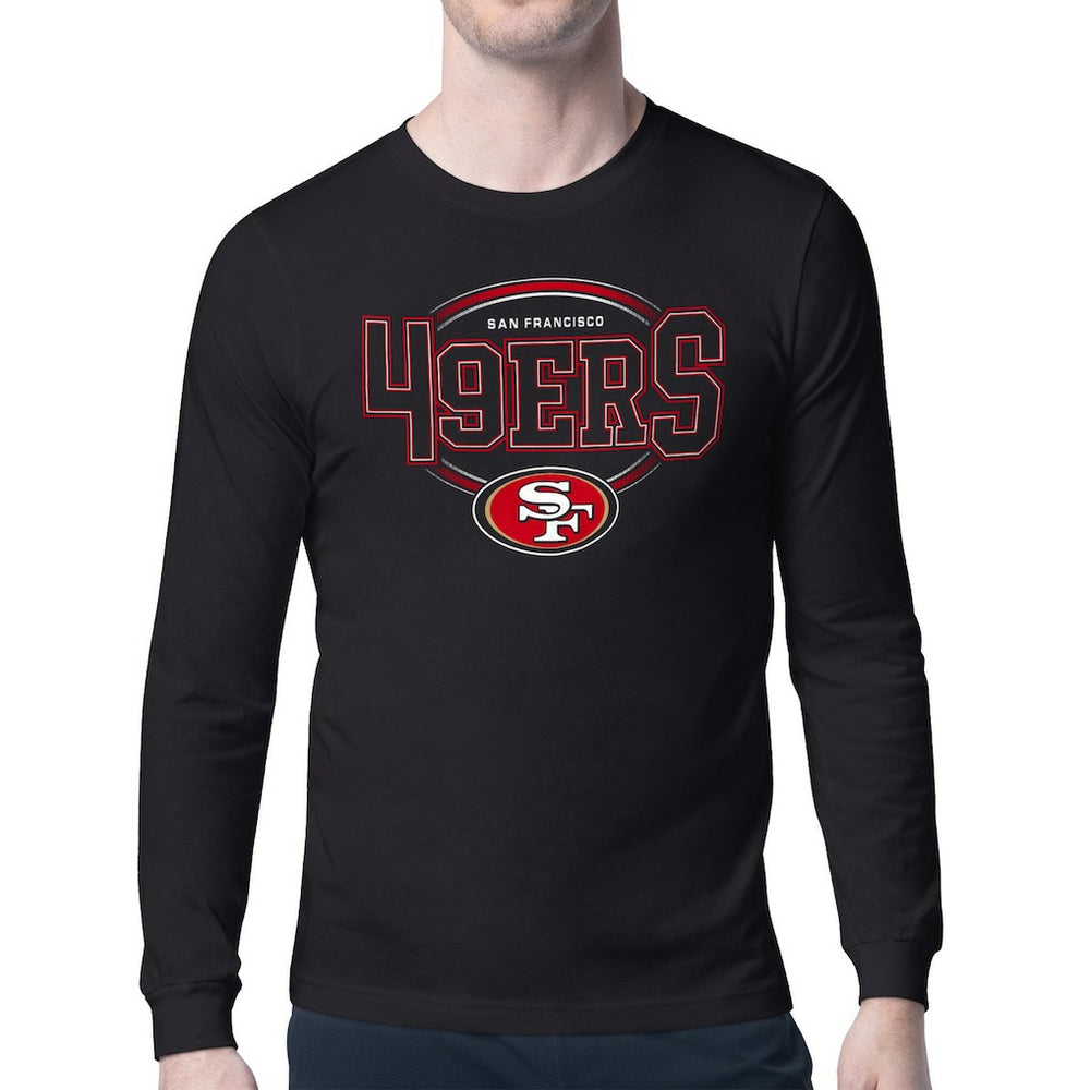 San Francisco 49ers Starter Team Track Graphic Long Sleeve T-Shirt Black
