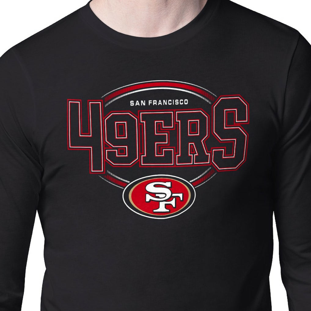 San Francisco 49ers Starter Team Track Graphic Long Sleeve T-Shirt Black