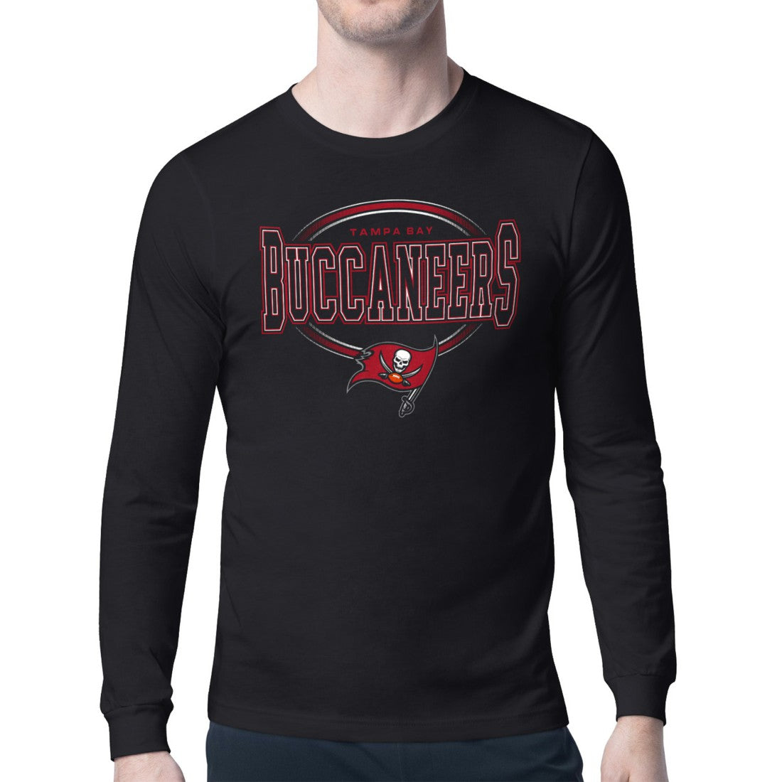 Tampa Bay Buccaneers Starter Team Track Graphic Long Sleeve T-Shirt Black