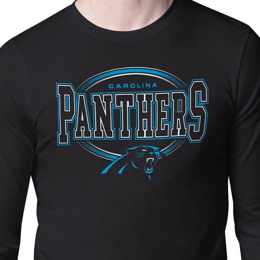 Carolina Panthers Starter Team Track Graphic Long Sleeve T-Shirt Black