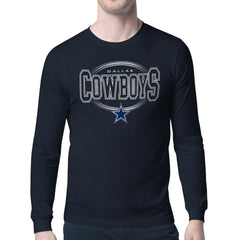 Dallas Cowboys Starter Team Track Graphic Long Sleeve T-Shirt Navy