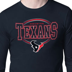 Houston Texans Starter Team Track Graphic Long Sleeve T-Shirt Navy