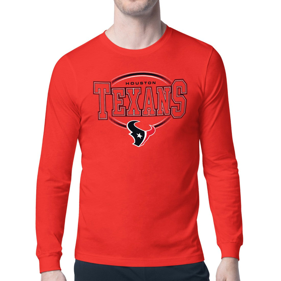 Houston Texans Starter Team Track Graphic Long Sleeve T-Shirt Red