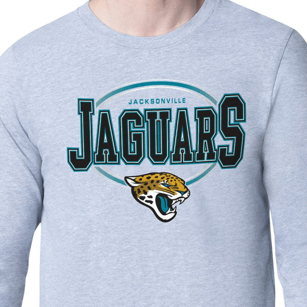 Jacksonville Jaguars Starter Team Track Graphic Long Sleeve T-Shirt Heather Gray
