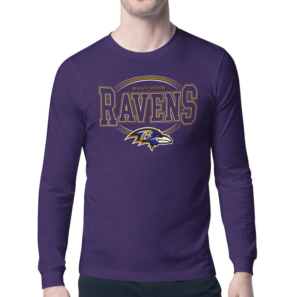 Baltimore Ravens Starter Team Track Graphic Long Sleeve T-Shirt Purple